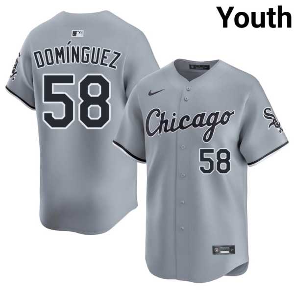 Youth20202620Seranthony20Dominguez20chicago20white20sox20baseball20jersey20gray.jpg